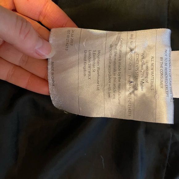 Mountain warehouse burgundy down winter jacket with detachable hood - Picture 4 of 6